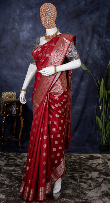 Crimson Royale Banarasi Silk Saree