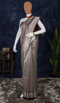 Silver Mist Banarasi Silk Saree – Indian wear front view